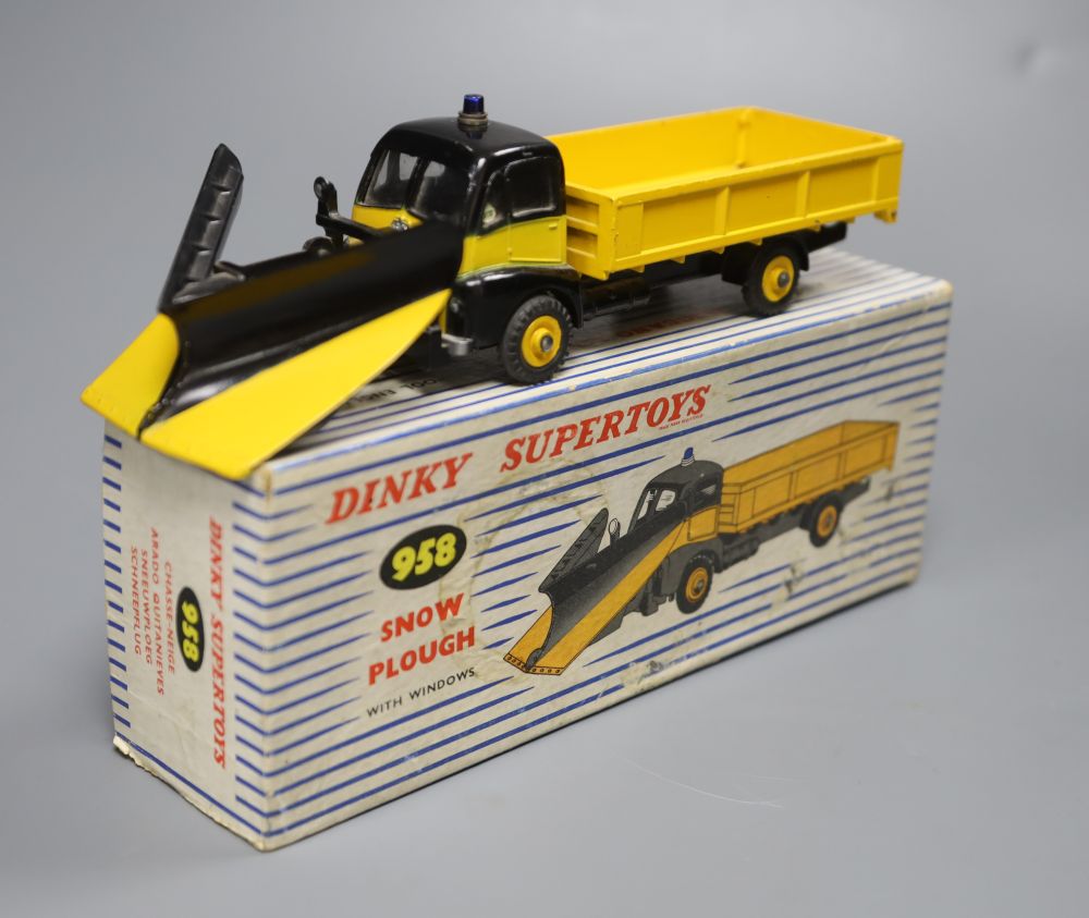 A Dinky Toys Snowplough, model 958, boxed